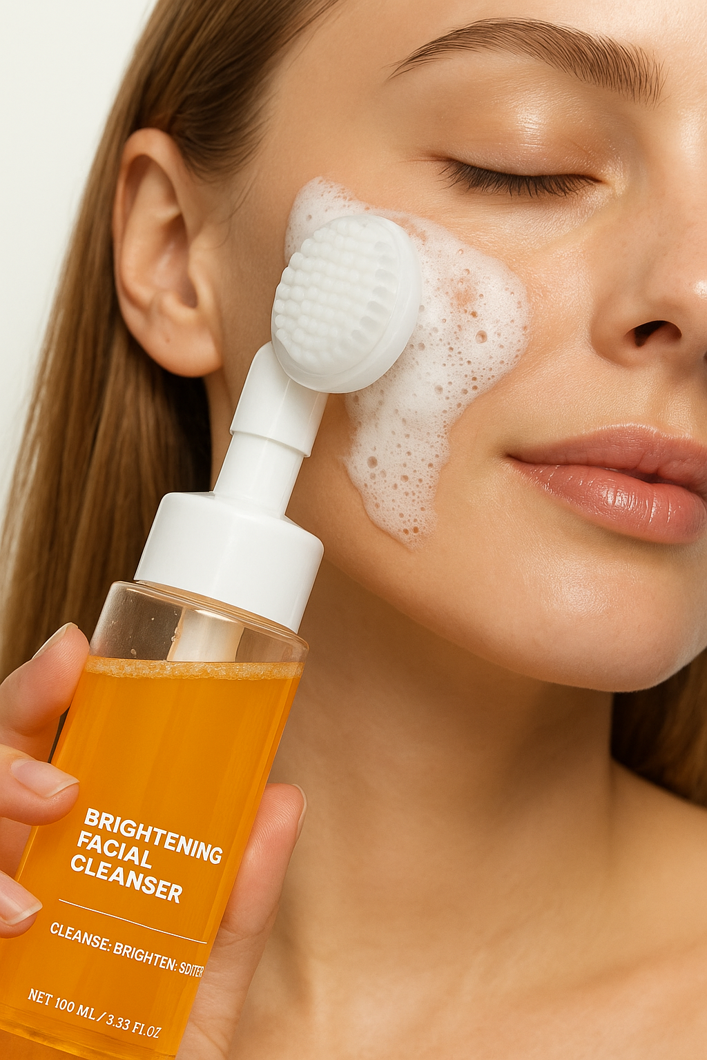 Brightening Facial Cleanser with Rose Water, Turmeric Extract & Kojic Acid.