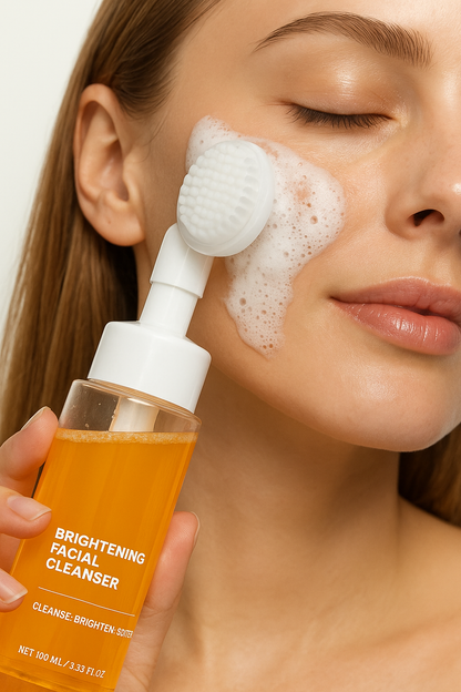 Brightening Facial Cleanser with Rose Water, Turmeric Extract & Kojic Acid.