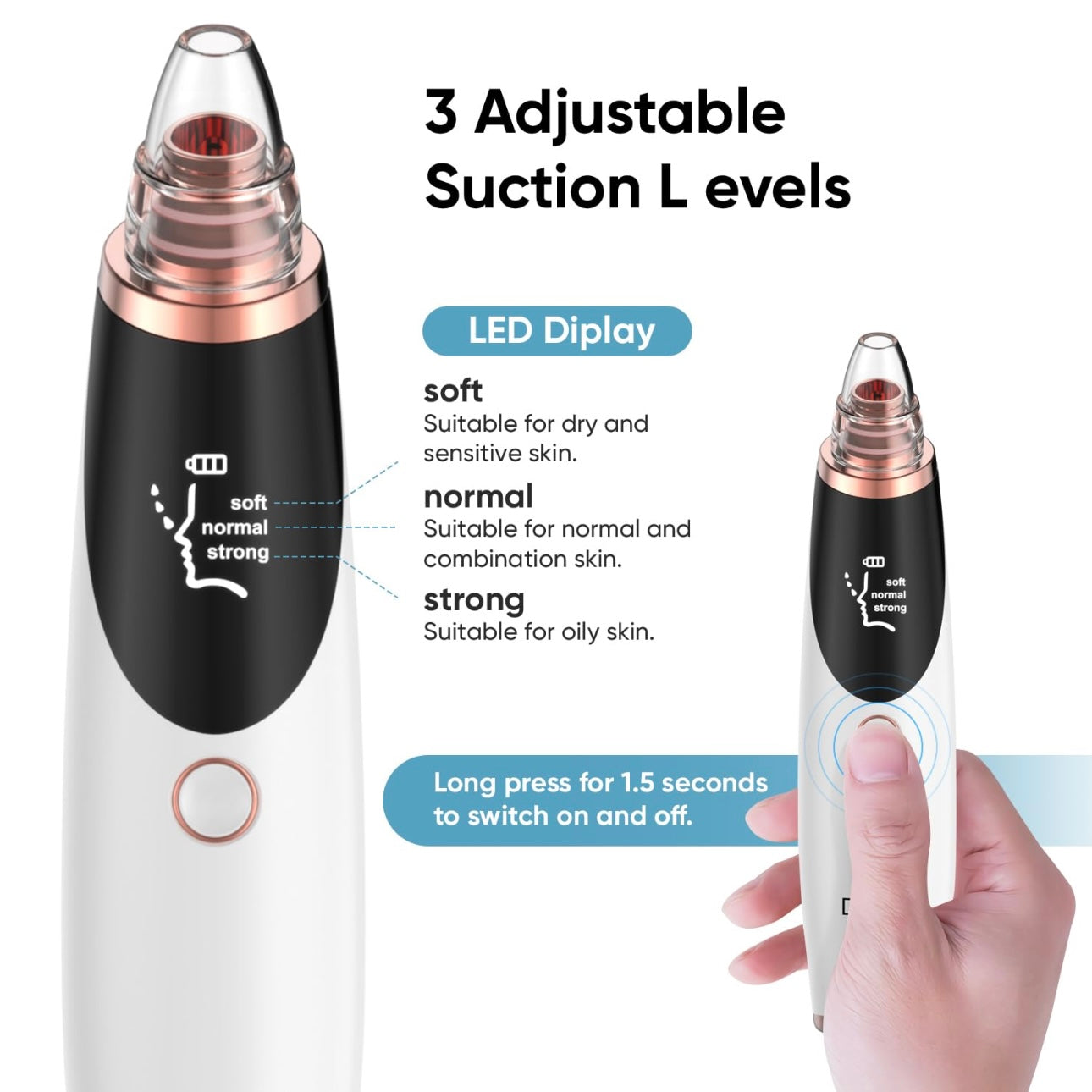 Electric Blackhead Remover Pore Vacuum.