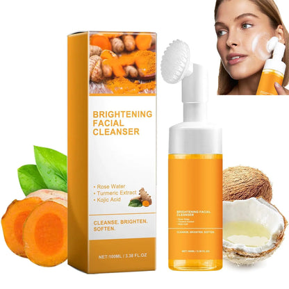 Brightening Facial Cleanser with Rose Water, Turmeric Extract & Kojic Acid.
