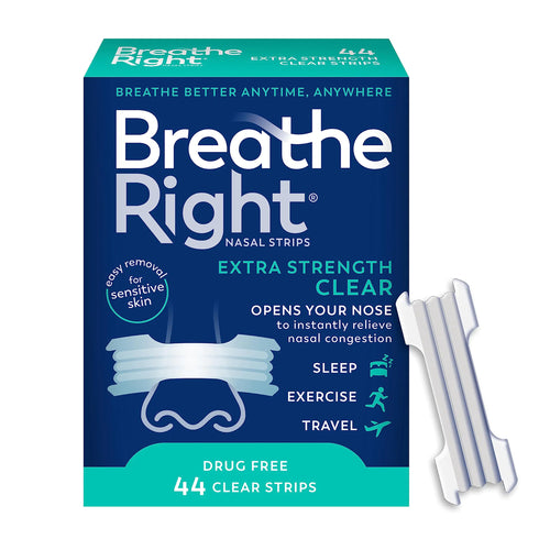 Breathe Right Extra Strength Clear Nasal Strips.